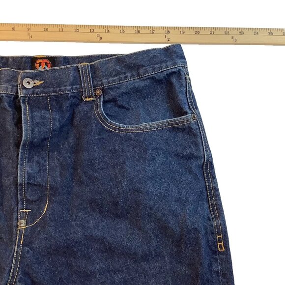 Gino Green Global Straight Leg Button-Fly Denim Jeans Blue Mens Size 38 - Picture 8 of 13